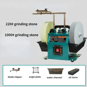 10 inch Low Speed Water Cooled Knife Grinding Machine for Kitchen Knife Woodworking Planer Blade Chisel Scissors Sharpener – 220×1000 grit stones 10 inch Low Speed Water Cooled Knife Grinding Machine for Kitchen Knife Woodworking Planer Blade Chisel Scissors Sharpener – 220×1000 grit stones