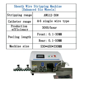 Automatic Wire Stripper Machine Electric 0.1-70mm Copper Wire Stripper Computer Cable Wire Stripping Peeling Cutting Machine – Enhanced 6 wheels – 220V Automatic Wire Stripper Machine Electric 0.1-70mm Copper Wire Stripper Computer Cable Wire Stripping Peeling Cutting Machine – Enhanced 6 wheels – 220V