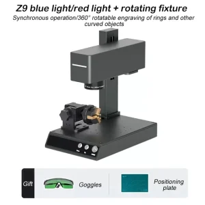 Fiber Laser Marking Machine 10W Dual Light All Material Plastic Stainless Steel Coding Machine Automatic Small Metal Carving – Dual light source C – EU