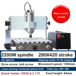 Small Fully Automatic CNC Engraving Machine Desktop Four Axis Three-dimensional Jade Metal Lettering Relief Acrylic Aluminum – 2200W
