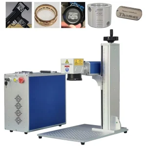 20W Fiber Laser Engraver Optical Fiber Marking Machine Integrated With Computer JPT Laser Type 175*175 Lens
