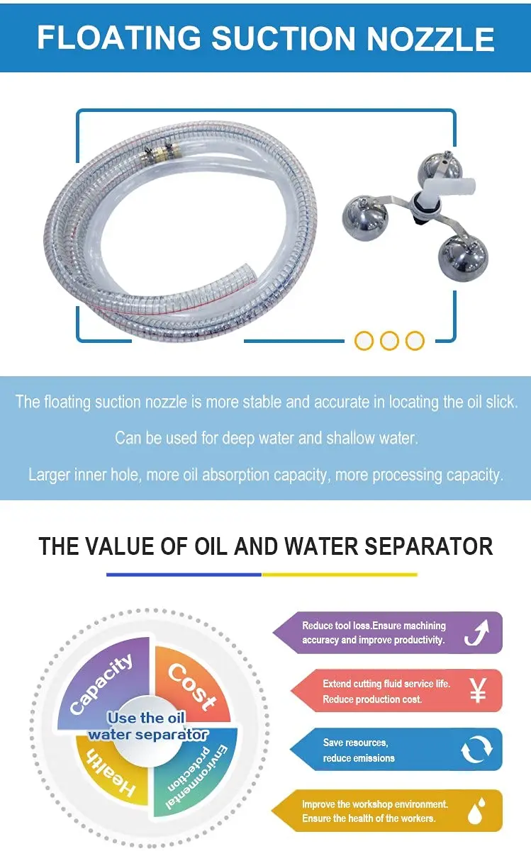 Sun-03 Separate Floating Oil From The Surface Of Cutting Fluid In The Machine Tool Water Tank Sun-03 Separate Floating Oil From The Surface Of Cutting Fluid In The Machine Tool Water Tank