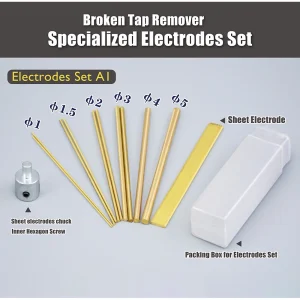 2 Sets Electrode Set A1 for EDM-8C EDM Broken Tap Remover Machine EDM Rod