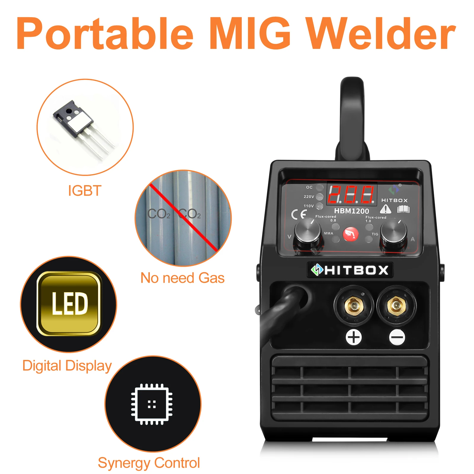 Hitbox 3 In 1 Synergy Mig Welder Semi-Automatic 110V 220V Inverter Tig Argon Arc Gas-Less Mig Welder Hbm1200 Welding Machine Hitbox 3 In 1 Synergy Mig Welder Semi-Automatic 110V 220V Inverter Tig Argon Arc Gas-Less Mig Welder Hbm1200 Welding Machine