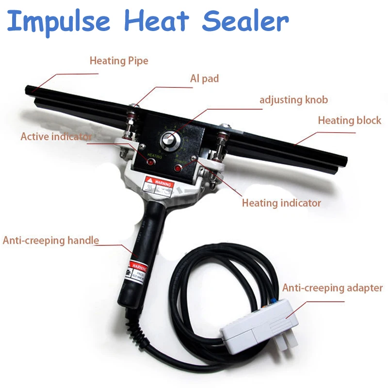Impulse Heat Sealing Machine To Almumin Foil Bag Sealer Handy Packaging Equipment Electric Tool 220V Impulse Heat Sealing Machine To Almumin Foil Bag Sealer Handy Packaging Equipment Electric Tool 220V