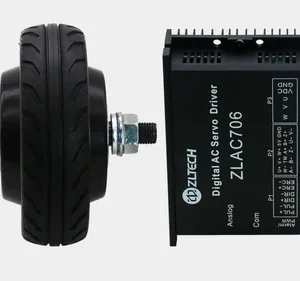 5 inch built-in encoder robot agv small wheel hub servo motor driver set 24v – Dark Grey
