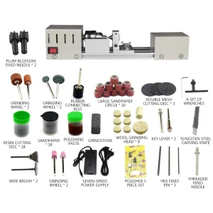 Mini Lathe Beads Machine 24V DC Miniature Buddha Pearl Lathe DIY Woodworking Buddha Pearl Lathe Machine Drill Rotary Tool Mini Lathe Beads Machine 24V DC Miniature Buddha Pearl Lathe DIY Woodworking Buddha Pearl Lathe Machine Drill Rotary Tool