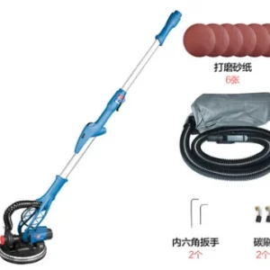telescopic hand-held long pole wall grinding machine, disc sanding machine,self-priming dust collection with LED light – 159.15