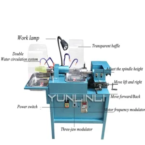 Jade Stone Grinding & Polishing Machine All-in-one Jade Bracelet Molding Machine 750W Gemstone Processing Machinery