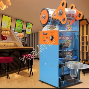 Plastic Cup Sealing Machine Milk Tea Packing Sealer for Standard Cup with Counting Function ET-D9