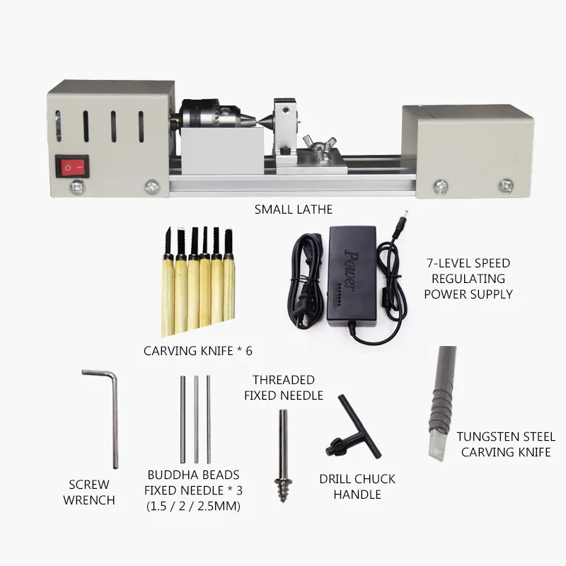 Multifunctional Small Bench Drill Miniature Beads Machine Home High Precision Small Lathe Processing Lathe Tool Holder Multifunctional Small Bench Drill Miniature Beads Machine Home High Precision Small Lathe Processing Lathe Tool Holder