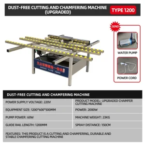 Desktop ceramic tile chamfering machine 45° high-precision dust-free Tile Ceramic Tile Chamfering Machine Water Cutting Bevel – 1200 Desktop ceramic tile chamfering machine 45° high-precision dust-free Tile Ceramic Tile Chamfering Machine Water Cutting Bevel – 1200