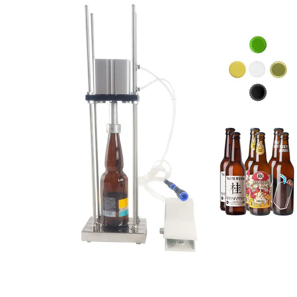 Crown Cap Pneumatic Capping Machine Semi-Automatic Wine Bottle Glass Cap Sealing Machine Home-Made Beer Bottle Capping Machine Crown Cap Pneumatic Capping Machine Semi-Automatic Wine Bottle Glass Cap Sealing Machine Home-Made Beer Bottle Capping Machine