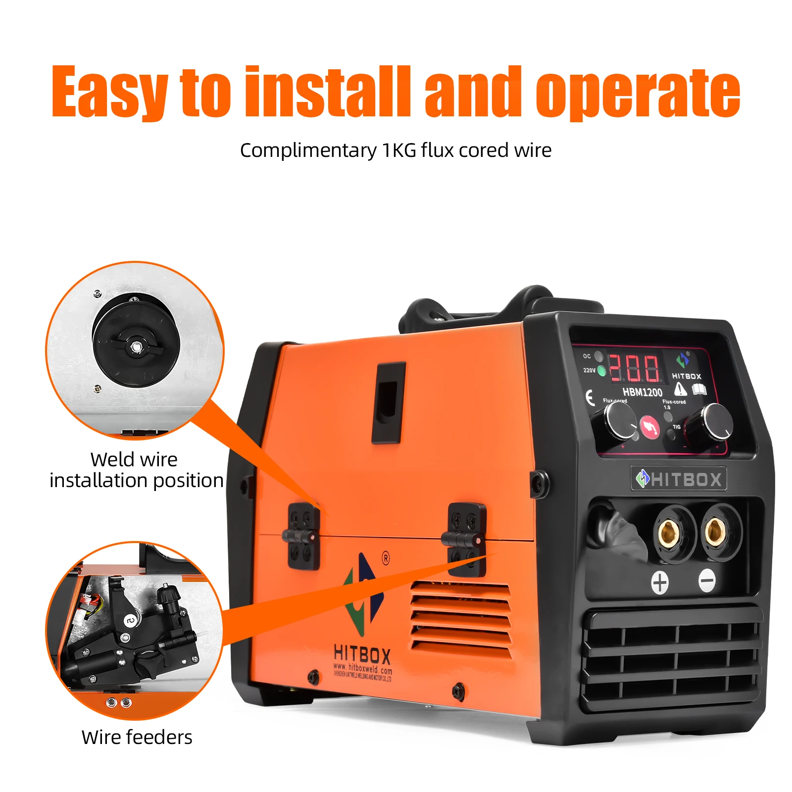 Hitbox 3 In 1 Synergy Mig Welder Semi-Automatic 110V 220V Inverter Tig Argon Arc Gas-Less Mig Welder Hbm1200 Welding Machine Hitbox 3 In 1 Synergy Mig Welder Semi-Automatic 110V 220V Inverter Tig Argon Arc Gas-Less Mig Welder Hbm1200 Welding Machine