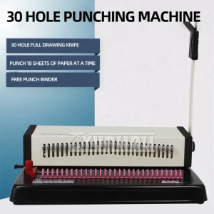 Mp-12 Comb Binding Machine Manual Rubber Ring Clip 30 Hole A4 Paper Document Punching Machine Voucher Binding Machine – H3018 Mp-12 Comb Binding Machine Manual Rubber Ring Clip 30 Hole A4 Paper Document Punching Machine Voucher Binding Machine – H3018