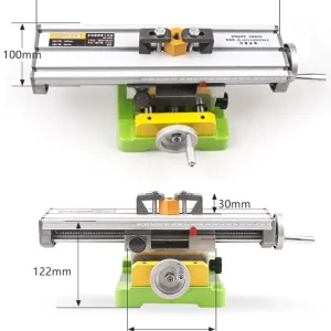 Multi-Functional Milling Machine Cross Working Table Mini Slide Table Support for Drilling Bench Drill Stent Tools BG6350 – 6350