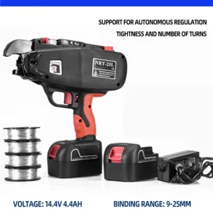 14.4v 4.0ah Automatic Steel Strapping Machine Rebar Tying Machine Rechargeable Binding Machine Steel Bar Lashing Machine – Red 14.4v 4.0ah Automatic Steel Strapping Machine Rebar Tying Machine Rechargeable Binding Machine Steel Bar Lashing Machine – Red