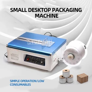 Desktop Electric Automatic PP Belt Strapping Machine Intelligent Packaging Machine for Vegetable Food Package Carton Box Desktop Electric Automatic PP Belt Strapping Machine Intelligent Packaging Machine for Vegetable Food Package Carton Box