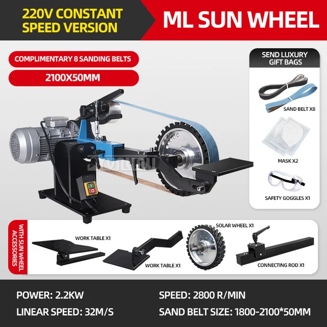 2.2Kw Vertical And Horizontal Belt Sanding Machine Industrial Knife Sharpener Metal Polisher Lathe Polishing Grinding Machine – 220V-10 2.2Kw Vertical And Horizontal Belt Sanding Machine Industrial Knife Sharpener Metal Polisher Lathe Polishing Grinding Machine – 220V-10