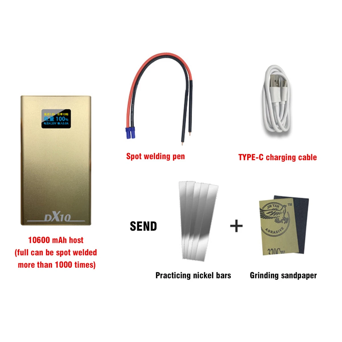 Dx10 10600Mah Portable Spot Welder Mini Spot Welding Machine For 18650 Battery Spot Welder 20 Gears Charge-Pal Oled Display S Dx10 10600Mah Portable Spot Welder Mini Spot Welding Machine For 18650 Battery Spot Welder 20 Gears Charge-Pal Oled Display S