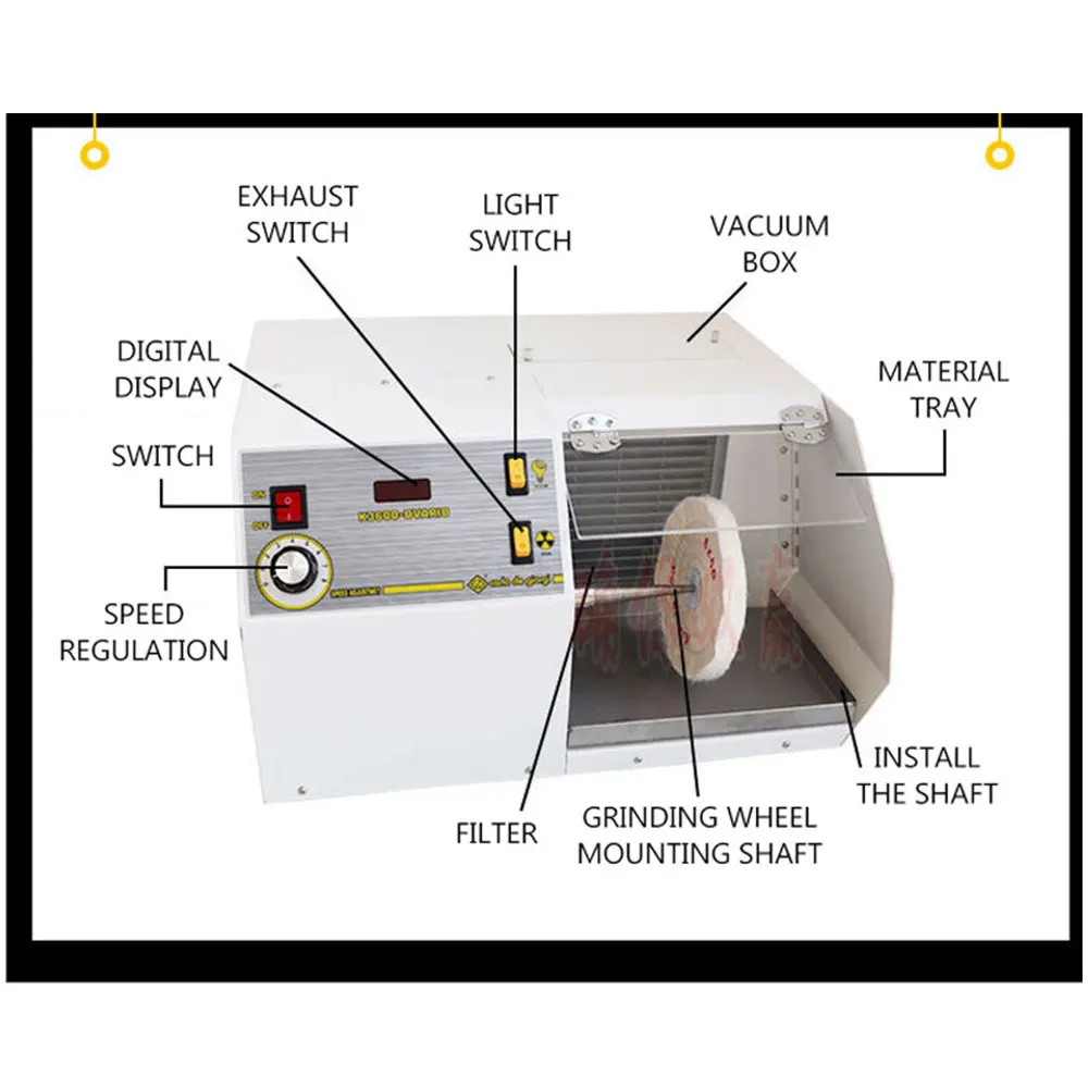 Frequency Conversion Vacuum Cleaning Polishing Machine With Cloth Wheel Adjustable Speed 0-3600Rpm Frequency Conversion Vacuum Cleaning Polishing Machine With Cloth Wheel Adjustable Speed 0-3600Rpm