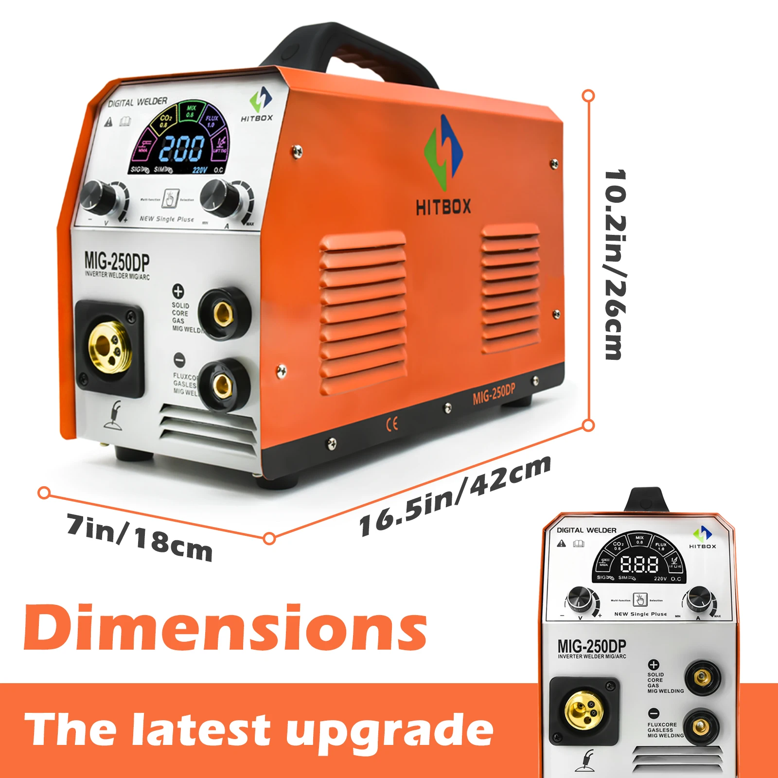 Hitbox Mig Welder 3 In 1 Semi-Automatic Aluminum Welding Machine Mig250Dp 220V Pulse Mig 3 In 1 Inverter Weld Technology Hitbox Mig Welder 3 In 1 Semi-Automatic Aluminum Welding Machine Mig250Dp 220V Pulse Mig 3 In 1 Inverter Weld Technology