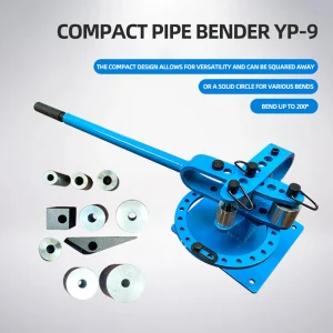 Multifunctional Metal Pipe Bender YP-9 Bending Angle 0-200 Degrees Multi-angle Bending Machine with Standard Mold