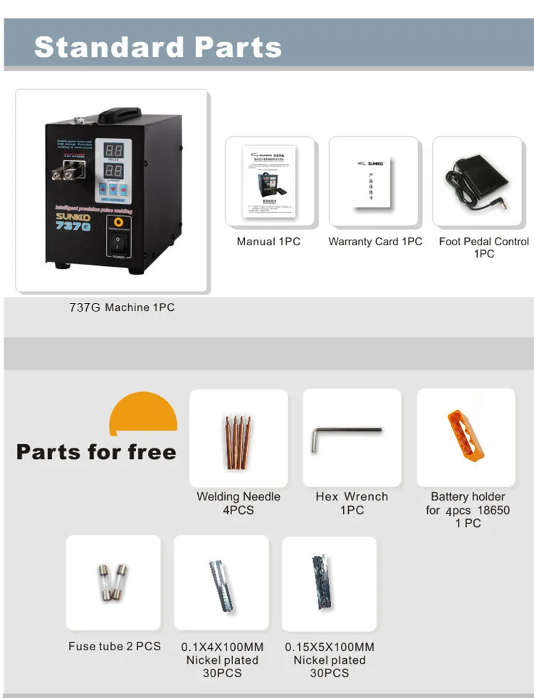 Sunkko 737G Battery Spot Welder 1.5Kw Led Light Spot Welding Machine For 18650 Battery Pack Welding Precision Pulse Spot Welders Sunkko 737G Battery Spot Welder 1.5Kw Led Light Spot Welding Machine For 18650 Battery Pack Welding Precision Pulse Spot Welders