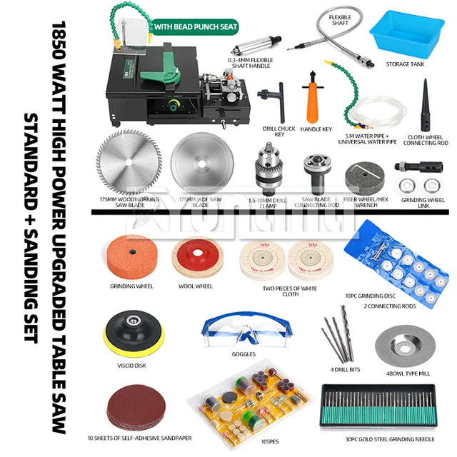 220V Multifunction Grinding Polishing Machine Mini Table Saw Jade Engraving Machine Portable Jade Cutting Machine Stone Polisher – Package 6 220V Multifunction Grinding Polishing Machine Mini Table Saw Jade Engraving Machine Portable Jade Cutting Machine Stone Polisher – Package 6