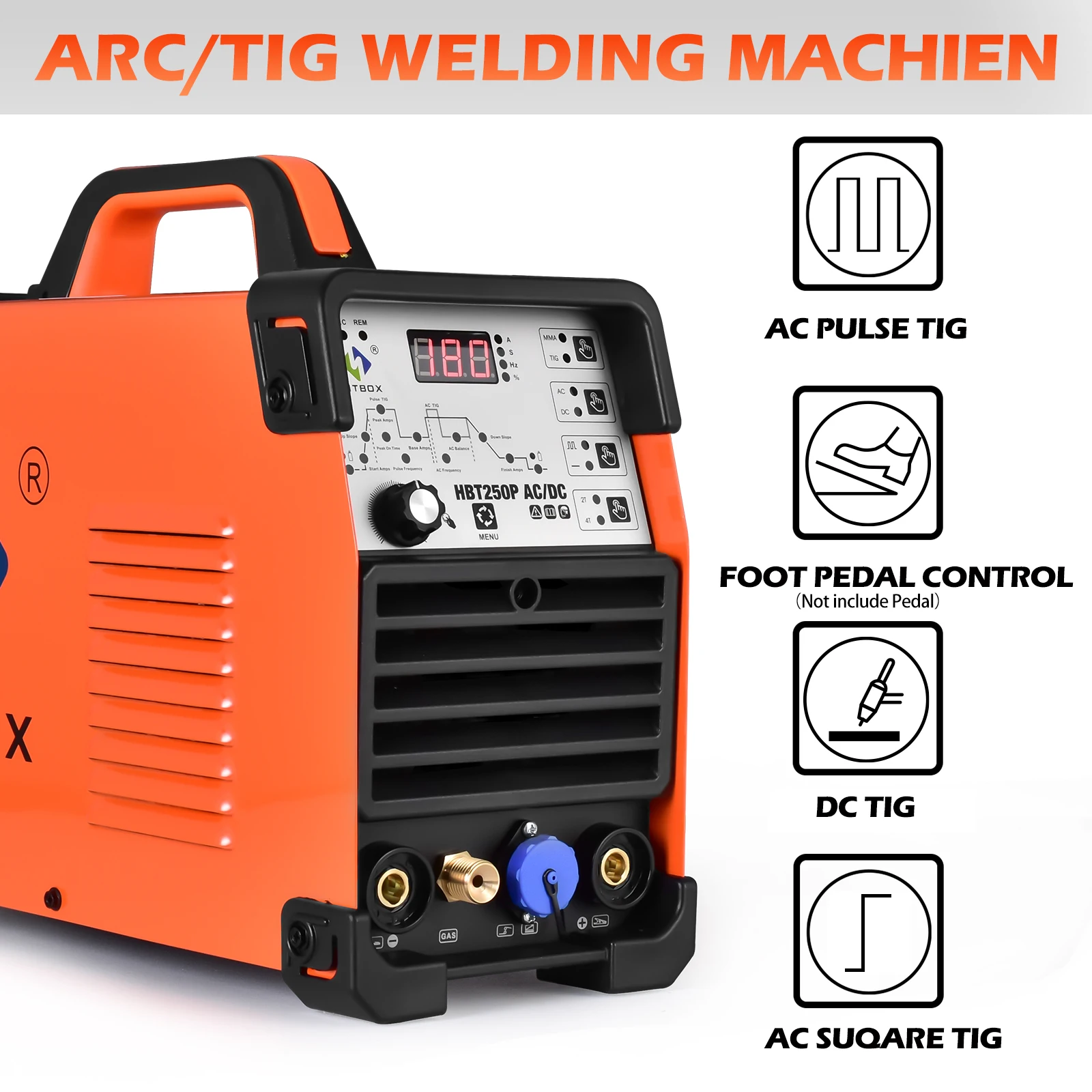Hitbox Ac/Dc Welder Tig Aluminum Tig Welding Machine Arc Stick Welder Tools Igbt Inverter Soldador With Pulse Сварочный Аппарат Hitbox Ac/Dc Welder Tig Aluminum Tig Welding Machine Arc Stick Welder Tools Igbt Inverter Soldador With Pulse Сварочный Аппарат