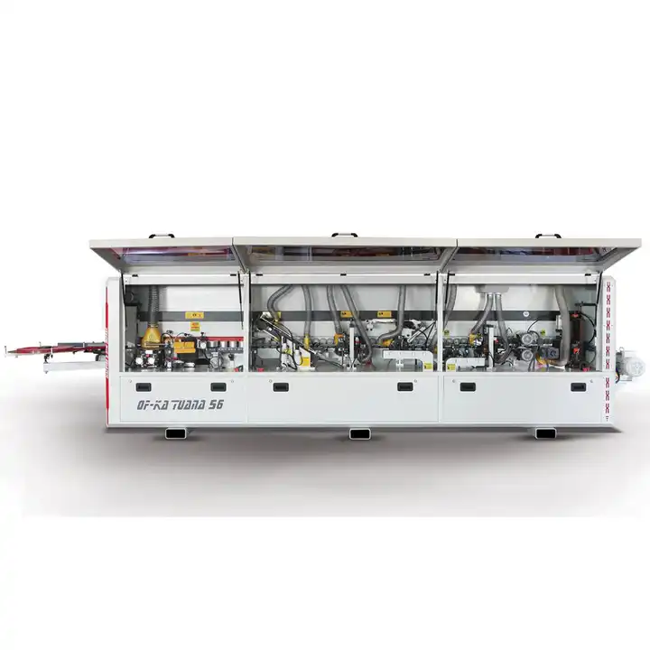 Automatic Pneumatic Pass Edge Banding Machine With Integrated Dust Collector For Furniture Manufacturer Automatic Pneumatic Pass Edge Banding Machine With Integrated Dust Collector For Furniture Manufacturer