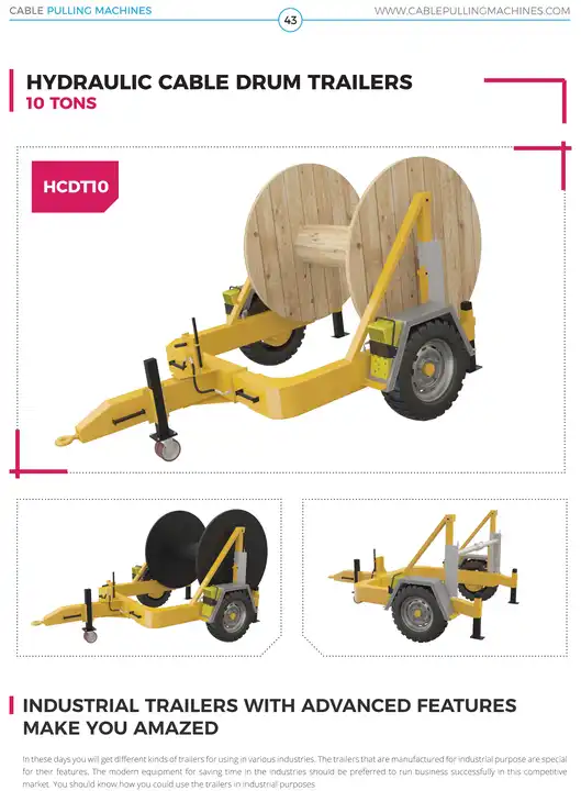 Cable Drum Trailer Machines Manufacturer Cable Drum Trailer Machines Manufacturer