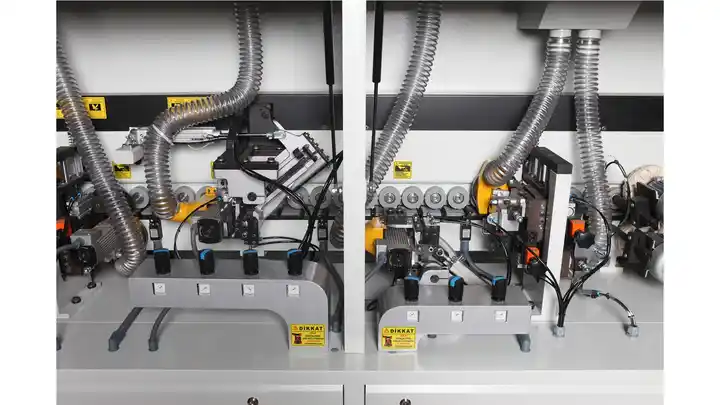 Automatic Pneumatic Pass Edge Banding Machine With Integrated Dust Collector For Furniture Manufacturer Automatic Pneumatic Pass Edge Banding Machine With Integrated Dust Collector For Furniture Manufacturer