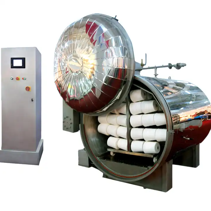 Textile Cone Bobbin Yarn Hank Fixing Conditioning Steaming Machine Steamer Autoclave Ht Hp Textile Cone Bobbin Yarn Hank Fixing Conditioning Steaming Machine Steamer Autoclave Ht Hp