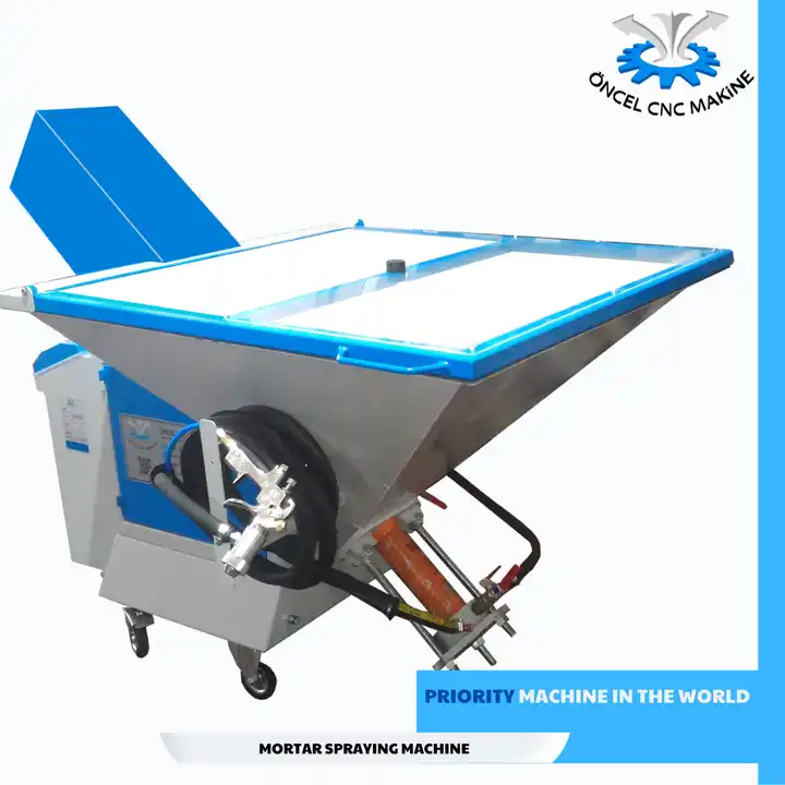 Standard Mortar Spraying Machine: Sprays Pressurized Mortar With A Pump On Raw Products Such As A Single Gun With Manual Trigger Standard Mortar Spraying Machine: Sprays Pressurized Mortar With A Pump On Raw Products Such As A Single Gun With Manual Trigger